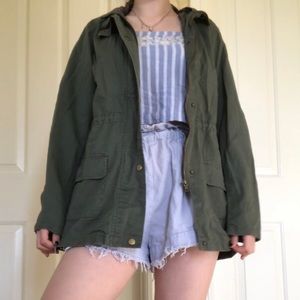 army colored utility coat